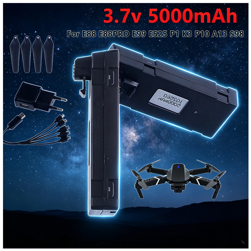 Drone Rc E99 Pro - 3.7V 5000mAh Rechargeable Li-ion Battery Or