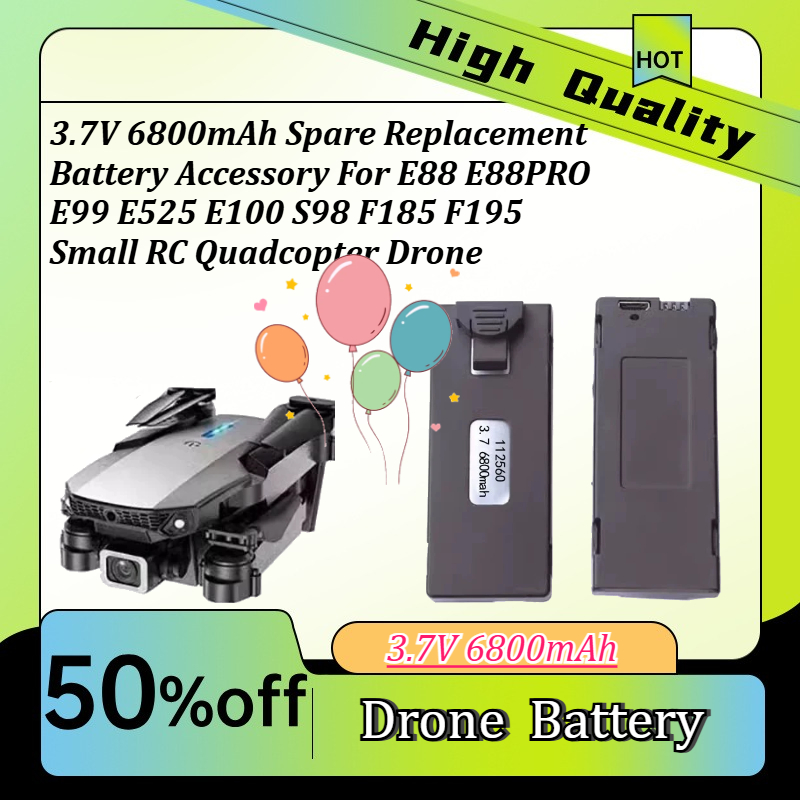 Drone Rc E99 - 3.7V 6800mAh Spare Replacement Battery Accessory