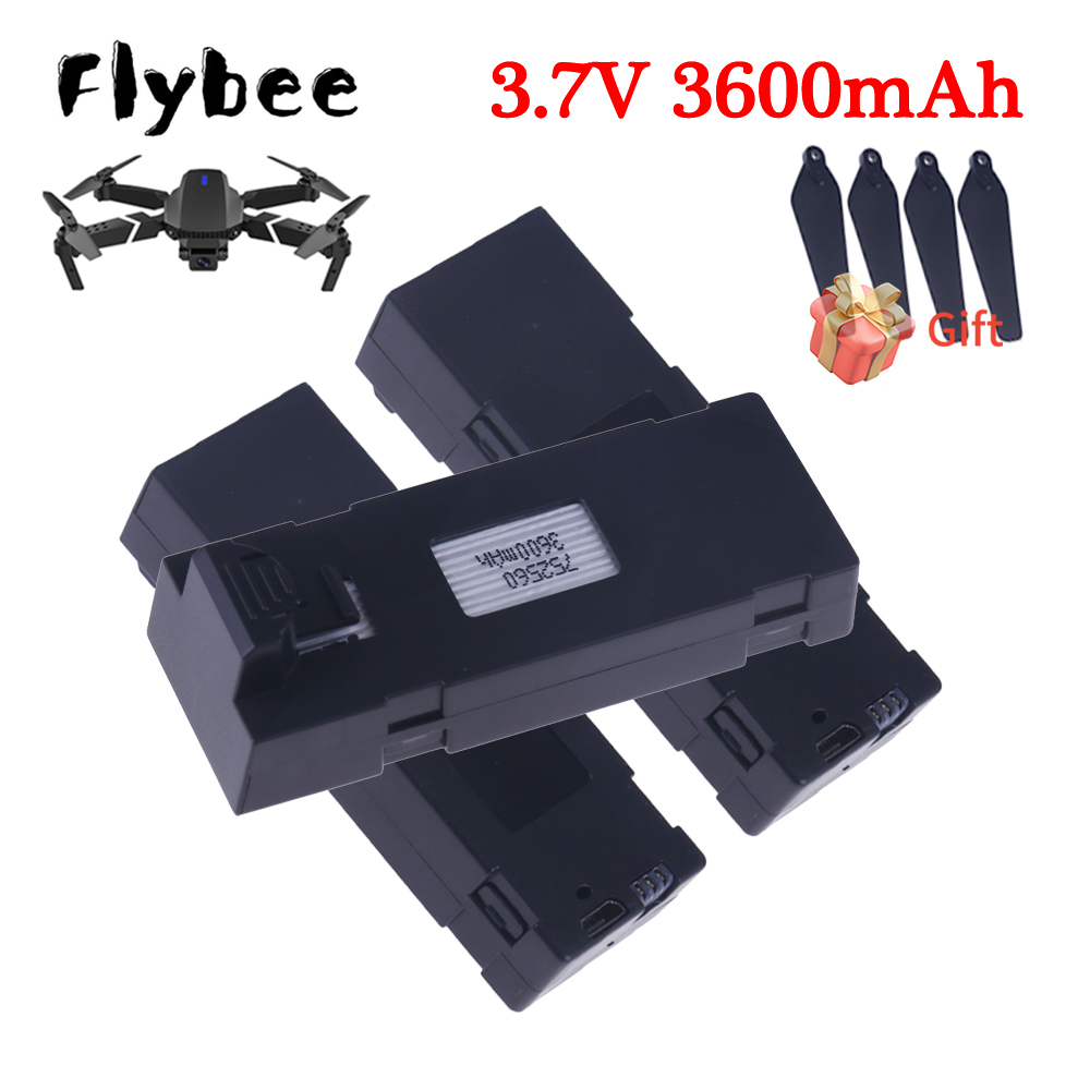 Drone Rc E99 - 3.7V 3600mAh Upgrade E88 Battery Li-po