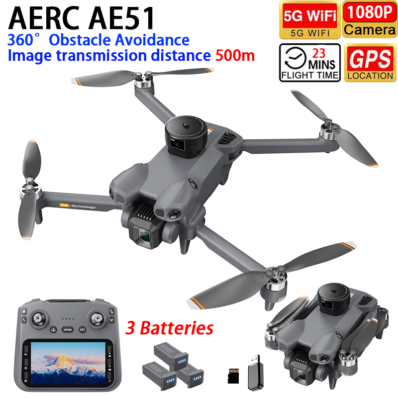 Drone Rc Team City - AERC AE51 Drone GPS WIFI FPV