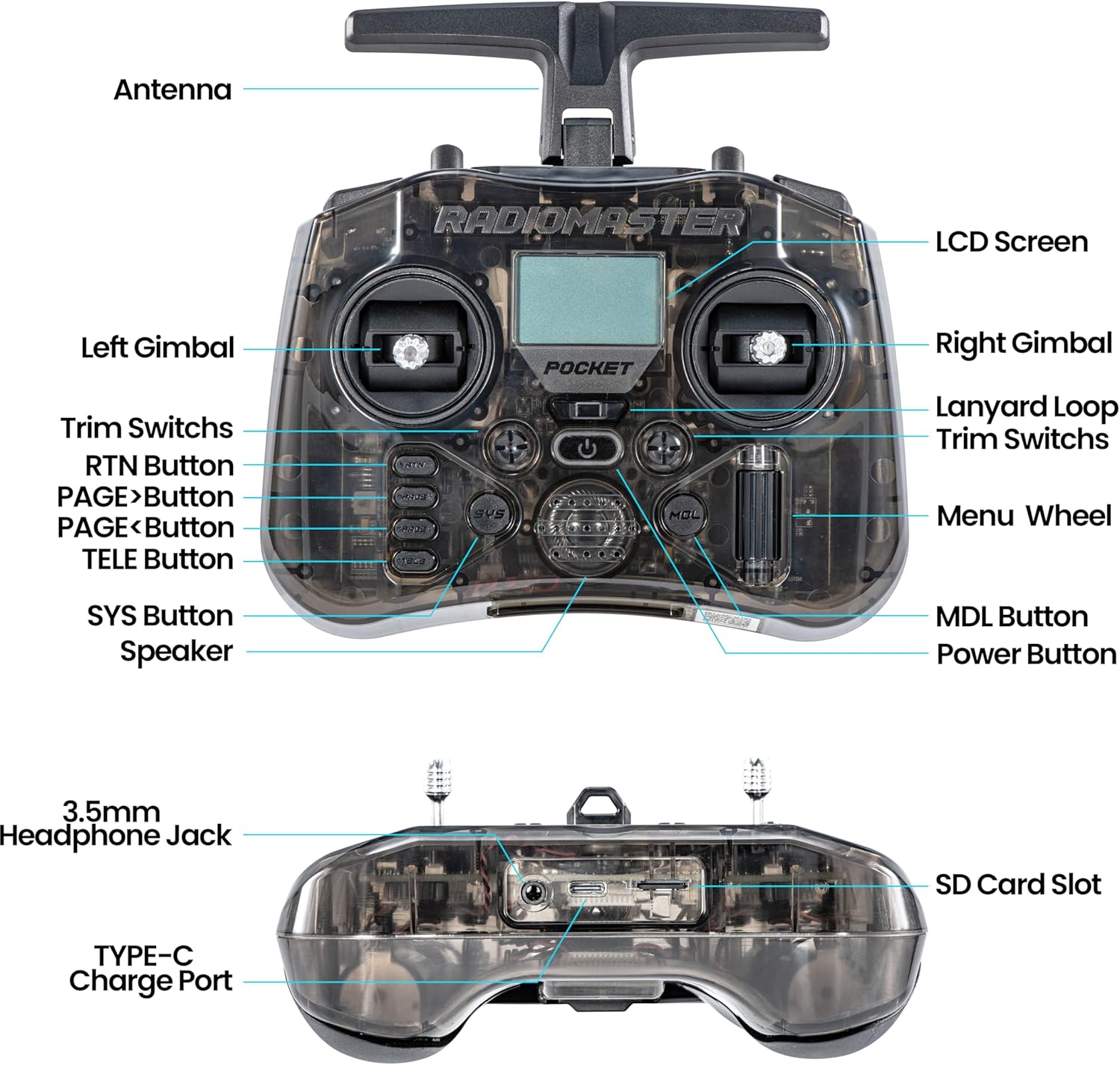 RadioMaster POCKET P16 2.4G Ra - Joystick Rc Drone recension och pris