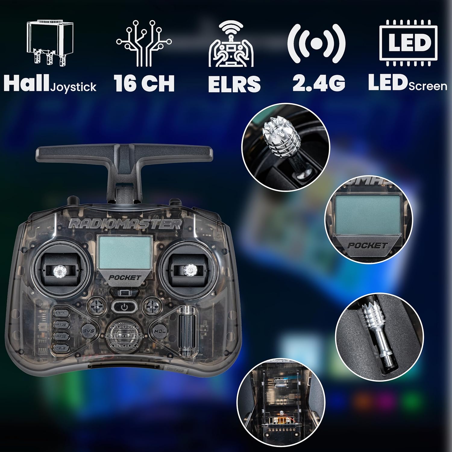 RadioMaster POCKET P16 2.4G Ra - Joystick Rc Drone recension och pris