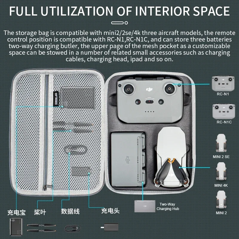 Mini 2 Shoulder Bag PU Portabl - Drone Carrying Bag recension och pris