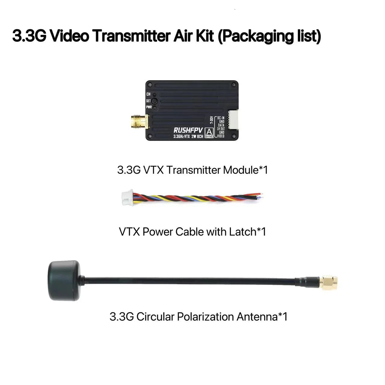 RUSHFPV 3.3G 2W VTX Transmitte - Drone With Rc 2 recension och pris