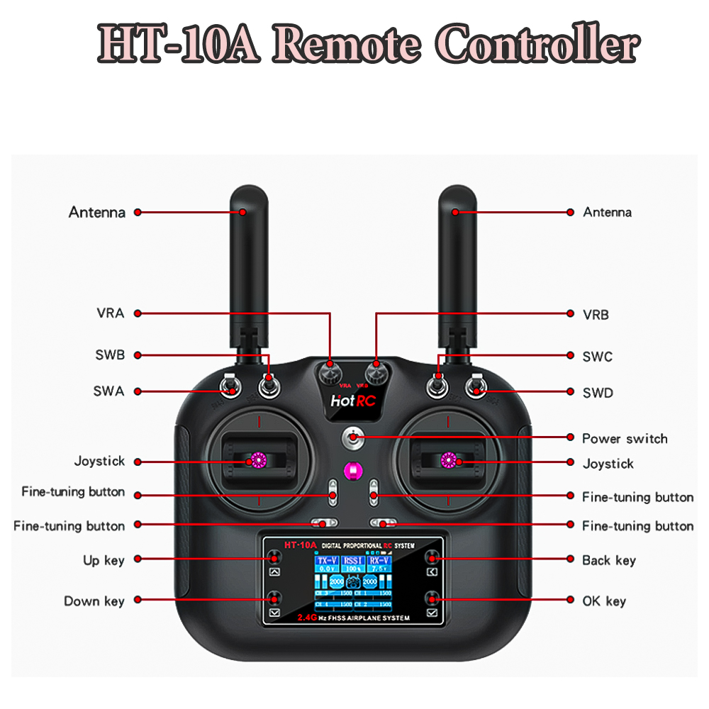 Hotrc Hot rc HT-10A HT10A 2.4G - Drone Rc Accessories recension och pris