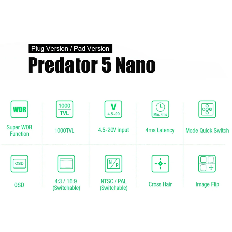 FOXEER Predator V5 Nano 1000TV - Drone Vs Rc Helicopter recension och pris