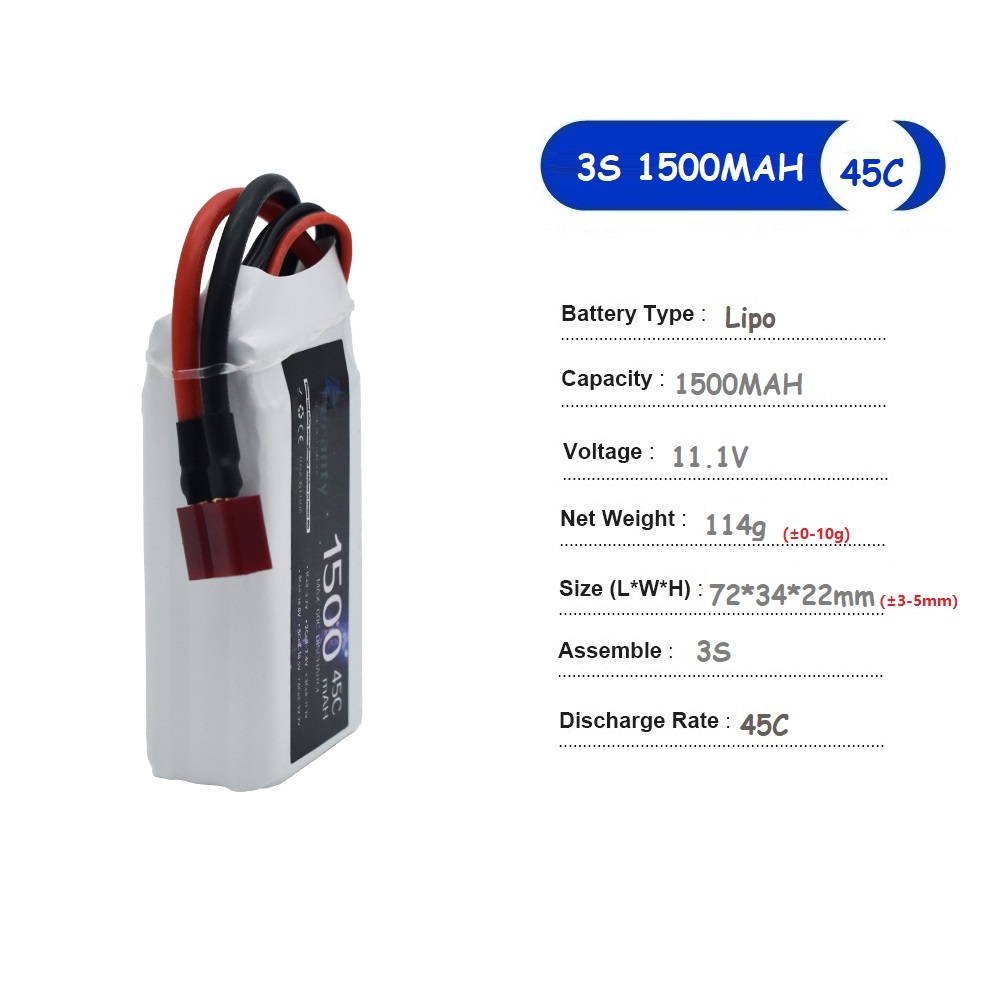 11.1V LiPo Battery 3S 1500mah  - Drone Carrera Rc recension och pris
